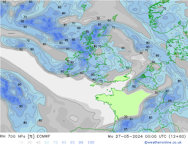 RV 700 hPa ECMWF ma 27.05.2024 00 UTC