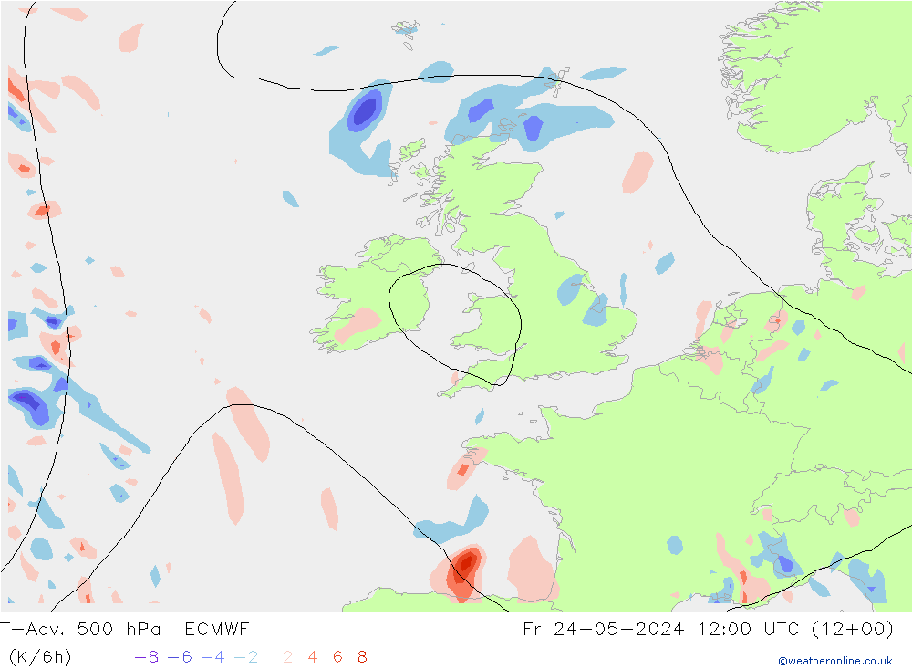 T-Adv. 500 hPa ECMWF ven 24.05.2024 12 UTC