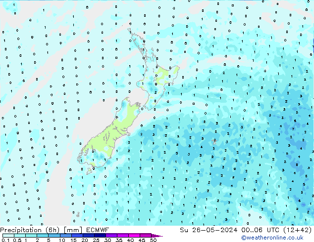 Z500/Rain (+SLP)/Z850 ECMWF  26.05.2024 06 UTC