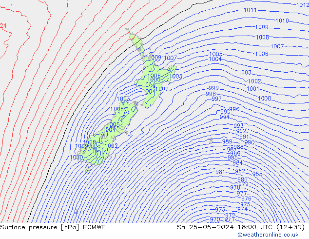 Yer basıncı ECMWF Cts 25.05.2024 18 UTC