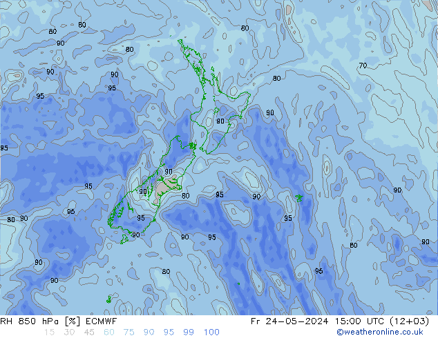 RH 850 hPa ECMWF Fr 24.05.2024 15 UTC