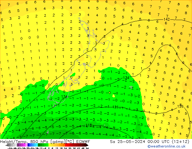 Z500/Regen(+SLP)/Z850 ECMWF za 25.05.2024 00 UTC