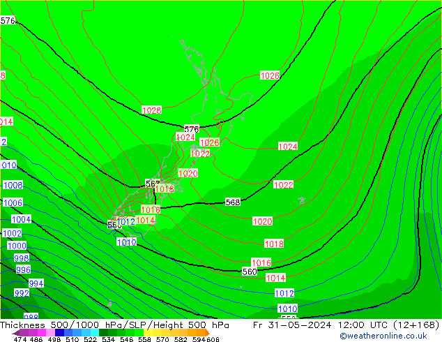 Thck 500-1000hPa ECMWF Pá 31.05.2024 12 UTC