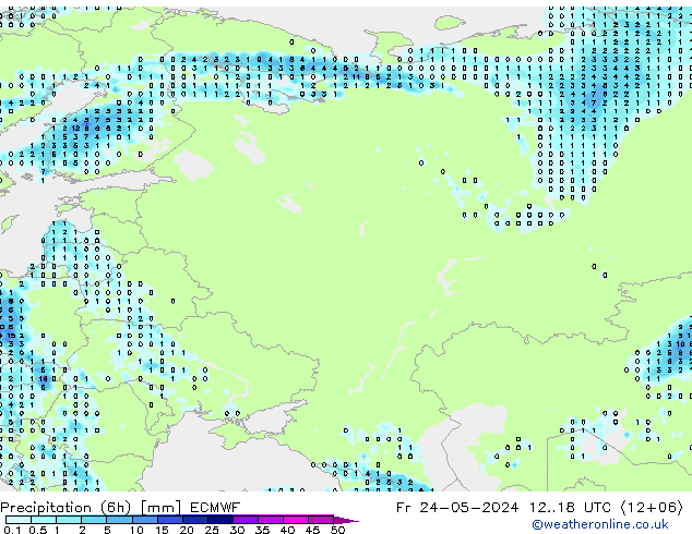 Z500/Rain (+SLP)/Z850 ECMWF Fr 24.05.2024 18 UTC