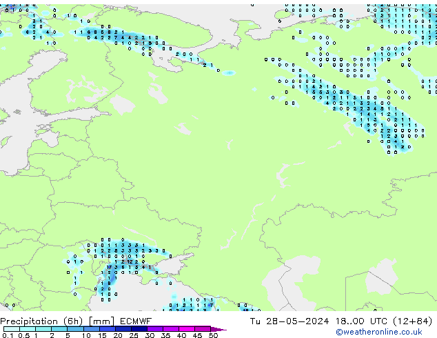 Z500/Rain (+SLP)/Z850 ECMWF Út 28.05.2024 00 UTC