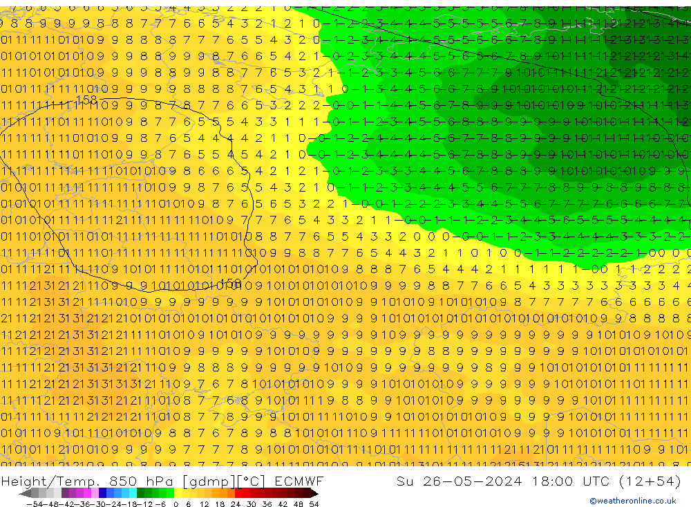 Z500/Rain (+SLP)/Z850 ECMWF dim 26.05.2024 18 UTC