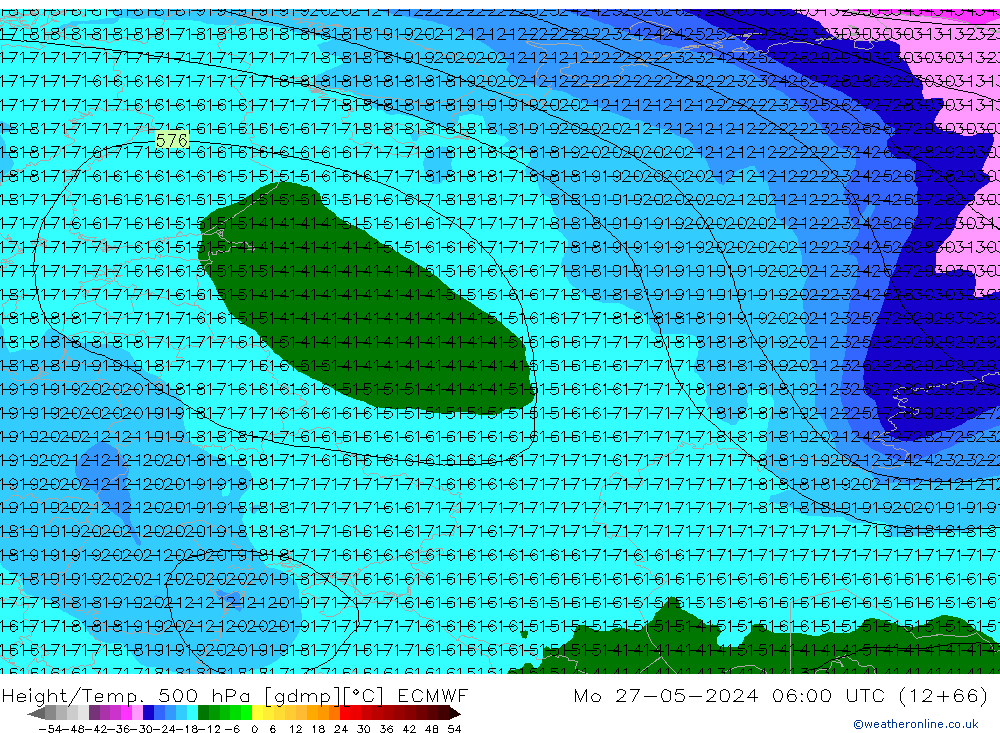 Z500/Regen(+SLP)/Z850 ECMWF ma 27.05.2024 06 UTC