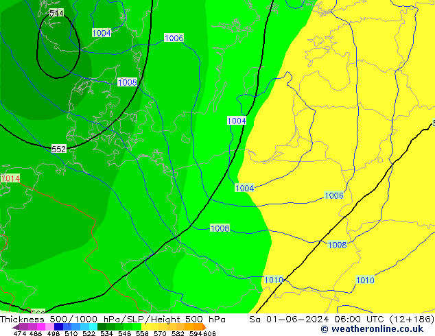 Thck 500-1000hPa ECMWF Sáb 01.06.2024 06 UTC