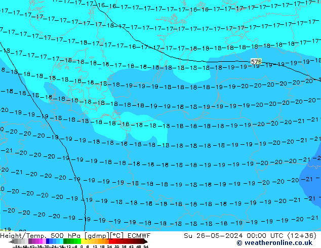 Z500/Rain (+SLP)/Z850 ECMWF Su 26.05.2024 00 UTC