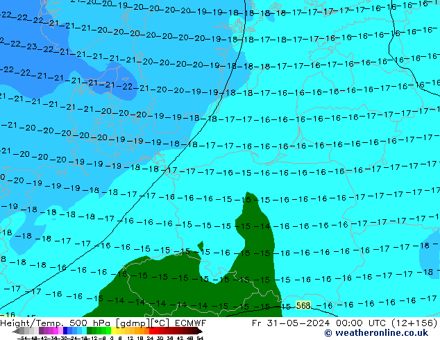 Z500/Rain (+SLP)/Z850 ECMWF Fr 31.05.2024 00 UTC