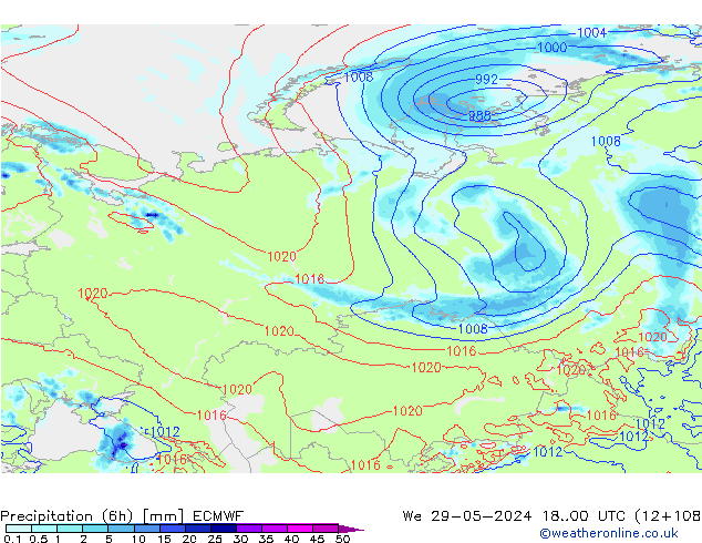 Z500/Regen(+SLP)/Z850 ECMWF wo 29.05.2024 00 UTC