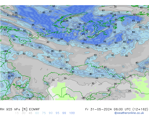 RH 925 hPa ECMWF pt. 31.05.2024 06 UTC