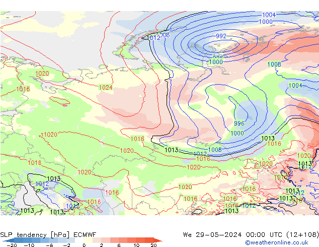 Y. Basıncı eğilimi ECMWF Çar 29.05.2024 00 UTC