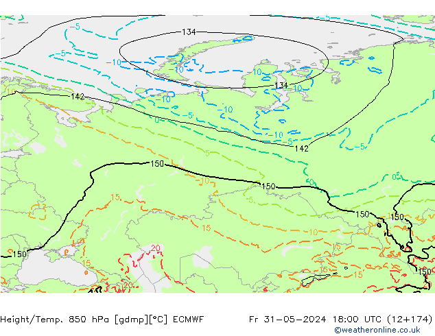 Z500/Regen(+SLP)/Z850 ECMWF vr 31.05.2024 18 UTC