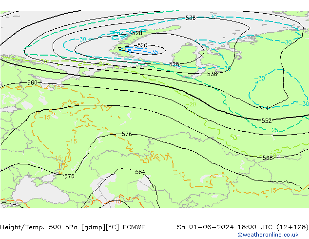 Z500/Rain (+SLP)/Z850 ECMWF ��� 01.06.2024 18 UTC