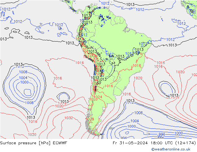 ciśnienie ECMWF pt. 31.05.2024 18 UTC