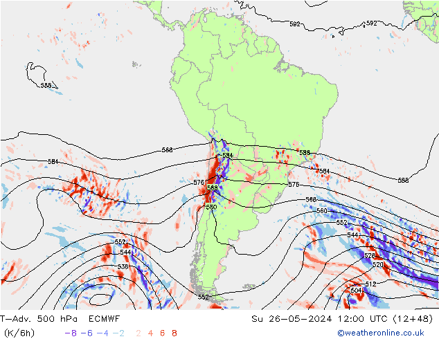 T-Adv. 500 hPa ECMWF dom 26.05.2024 12 UTC