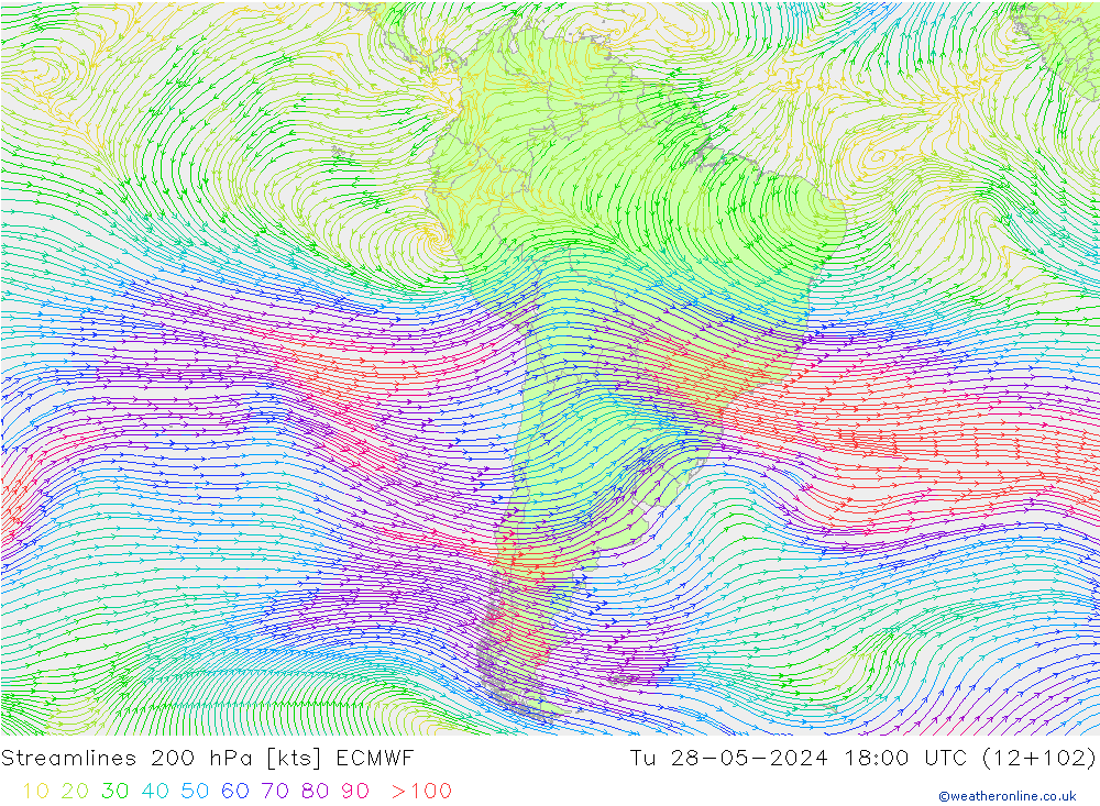 Stroomlijn 200 hPa ECMWF di 28.05.2024 18 UTC