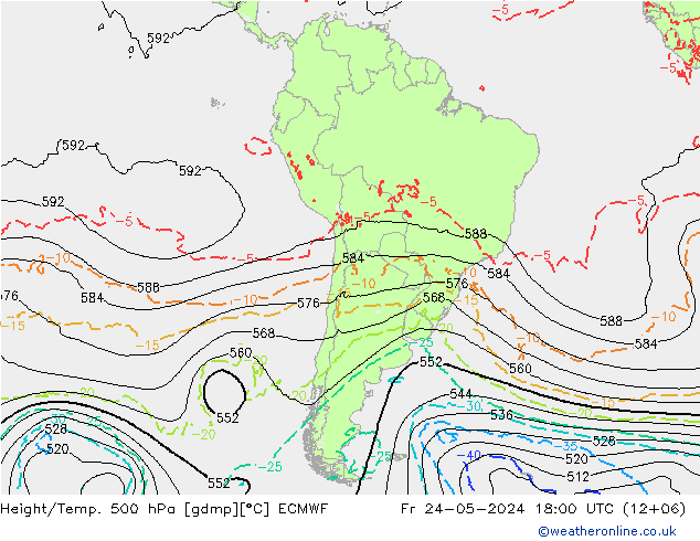 Z500/Regen(+SLP)/Z850 ECMWF vr 24.05.2024 18 UTC