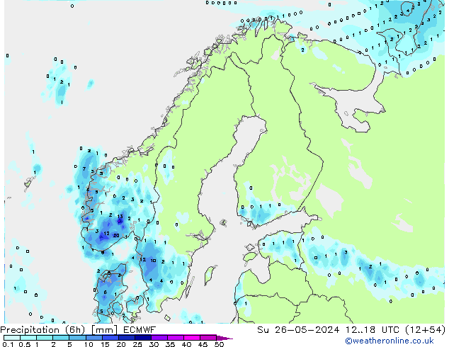 Z500/Rain (+SLP)/Z850 ECMWF  26.05.2024 18 UTC