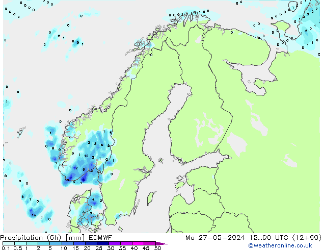 Z500/Rain (+SLP)/Z850 ECMWF lun 27.05.2024 00 UTC