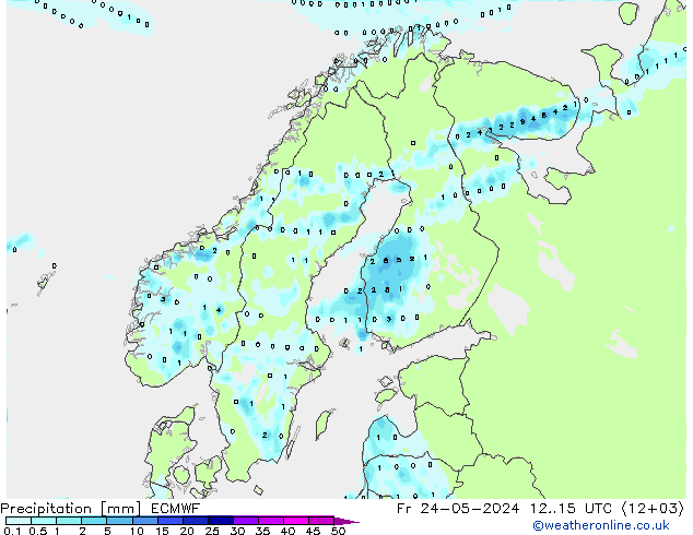 Niederschlag ECMWF Fr 24.05.2024 15 UTC