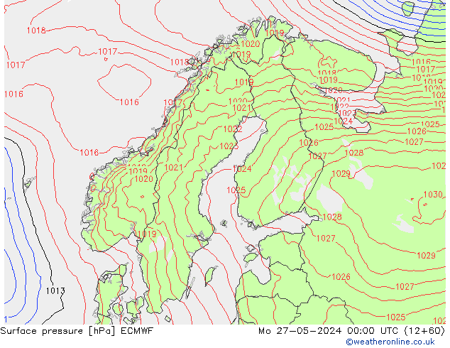 Yer basıncı ECMWF Pzt 27.05.2024 00 UTC