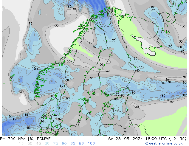 RV 700 hPa ECMWF za 25.05.2024 18 UTC