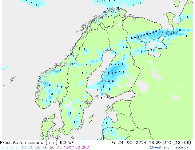 Precipitación acum. ECMWF vie 24.05.2024 18 UTC
