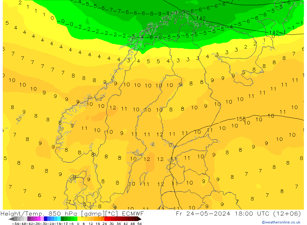 Z500/Rain (+SLP)/Z850 ECMWF Sex 24.05.2024 18 UTC