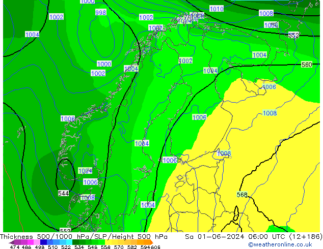 Thck 500-1000hPa ECMWF Sáb 01.06.2024 06 UTC