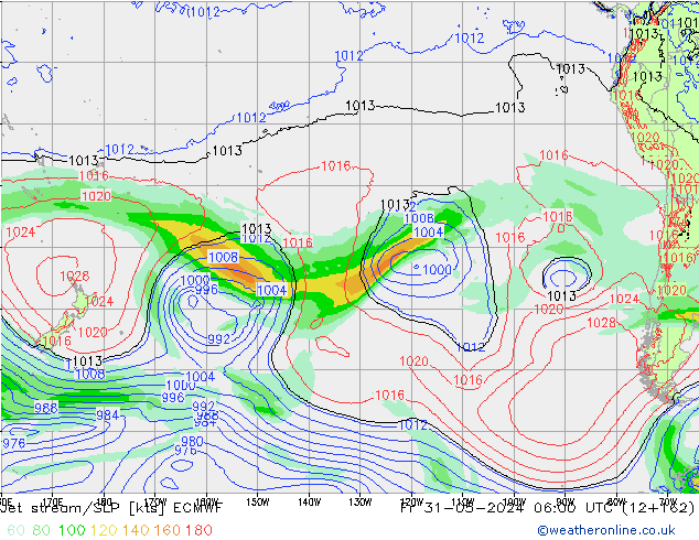 Courant-jet ECMWF ven 31.05.2024 06 UTC