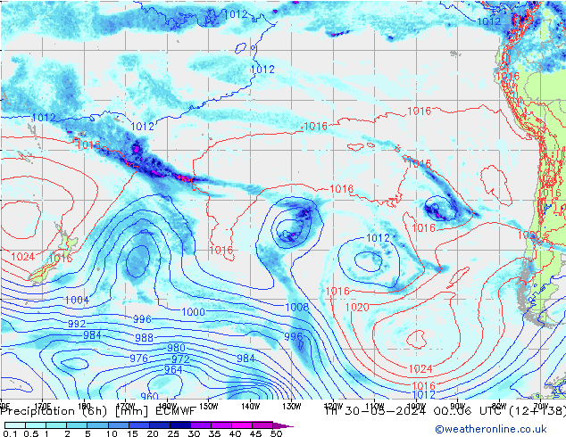 Yağış (6h) ECMWF Per 30.05.2024 06 UTC