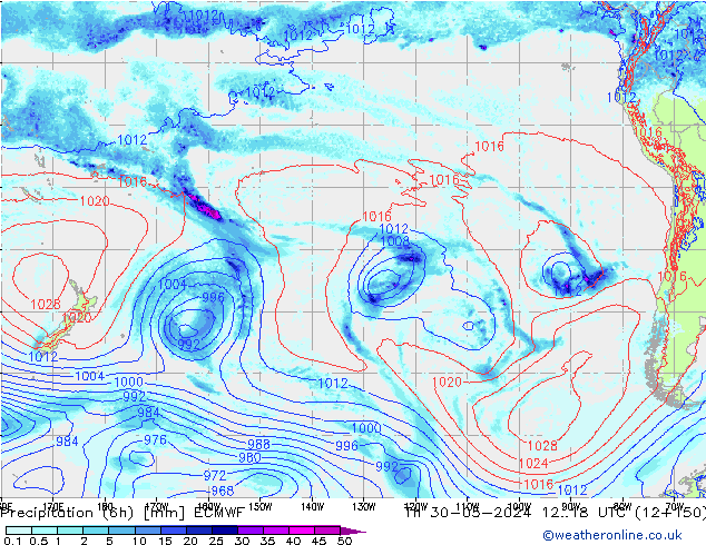 Z500/Rain (+SLP)/Z850 ECMWF  30.05.2024 18 UTC