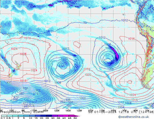 precipitação ECMWF Sáb 01.06.2024 18 UTC