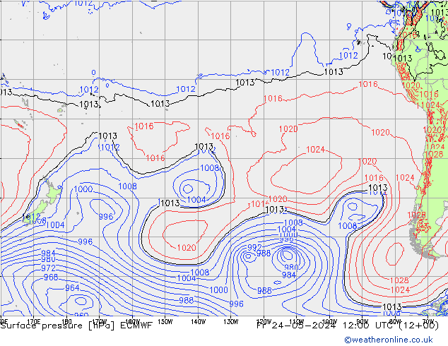 Luchtdruk (Grond) ECMWF vr 24.05.2024 12 UTC