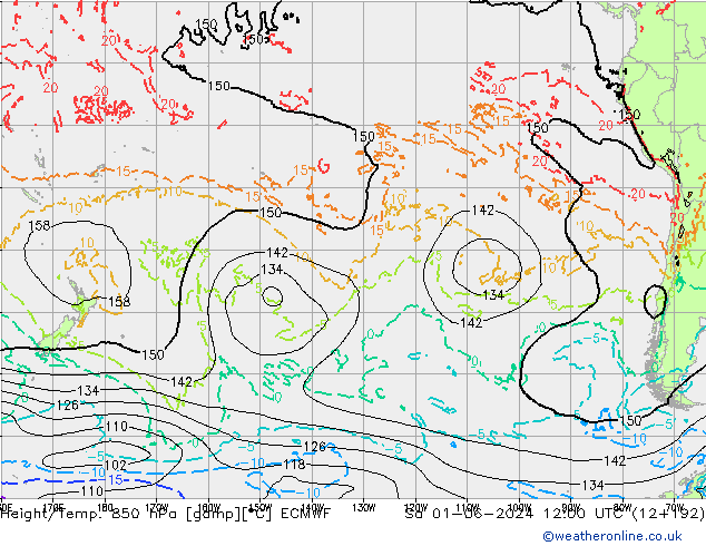 Z500/Rain (+SLP)/Z850 ECMWF sam 01.06.2024 12 UTC