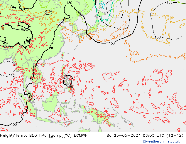 Z500/Regen(+SLP)/Z850 ECMWF za 25.05.2024 00 UTC