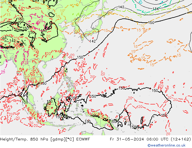 Z500/Rain (+SLP)/Z850 ECMWF Sex 31.05.2024 06 UTC