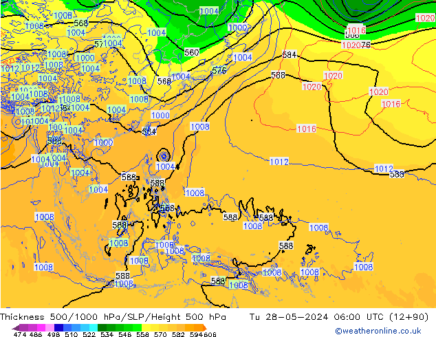 Thck 500-1000hPa ECMWF  28.05.2024 06 UTC