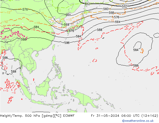 Z500/Rain (+SLP)/Z850 ECMWF Sex 31.05.2024 06 UTC