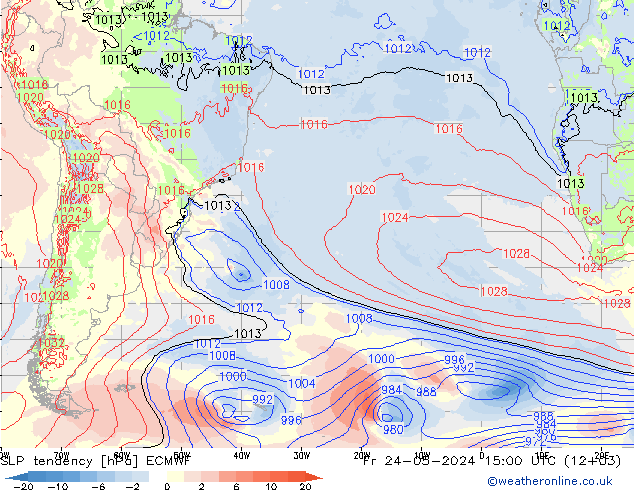 SLP tendency ECMWF Pá 24.05.2024 15 UTC