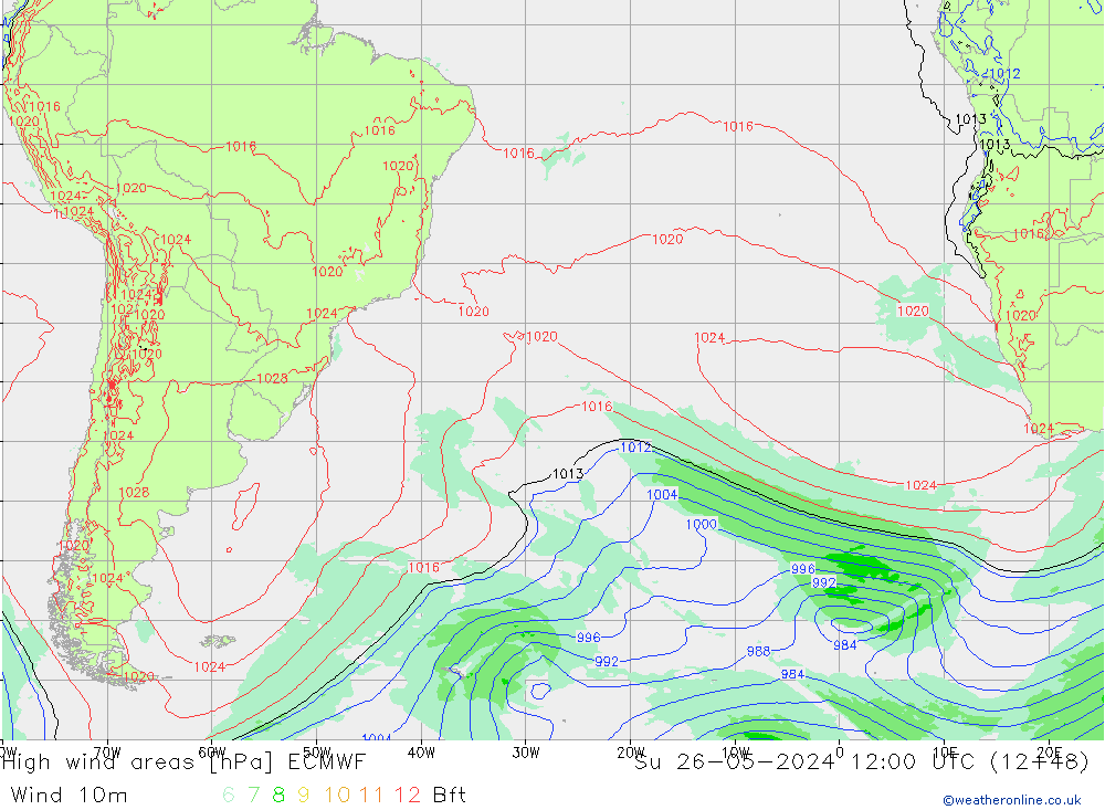 Sturmfelder ECMWF So 26.05.2024 12 UTC