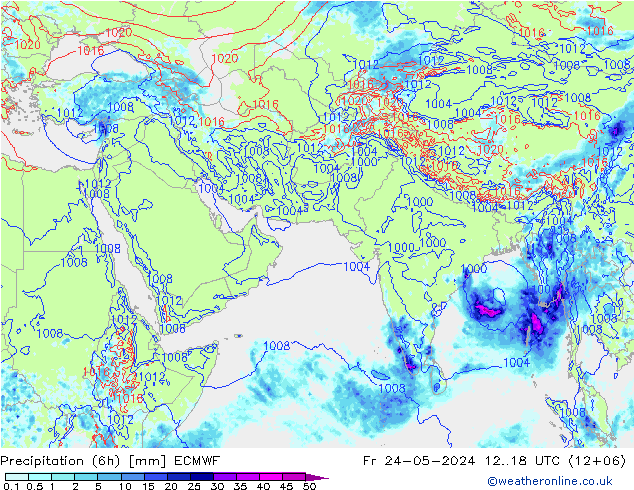 Z500/Rain (+SLP)/Z850 ECMWF ven 24.05.2024 18 UTC