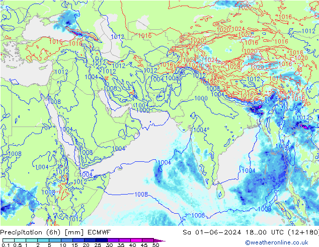 Z500/Rain (+SLP)/Z850 ECMWF Sáb 01.06.2024 00 UTC