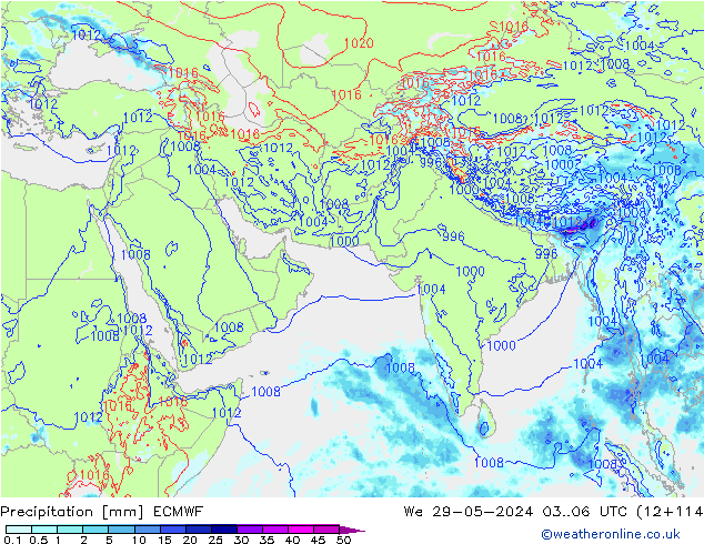 precipitação ECMWF Qua 29.05.2024 06 UTC