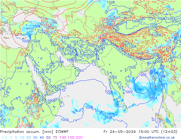 Totale neerslag ECMWF vr 24.05.2024 15 UTC