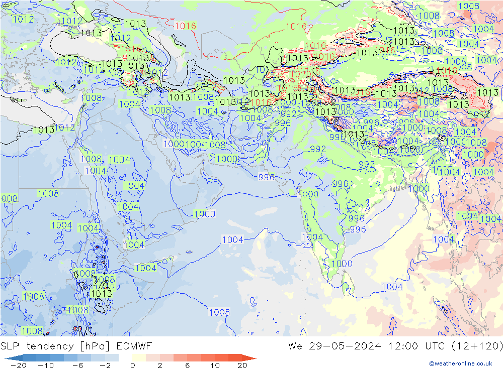 тенденция давления ECMWF ср 29.05.2024 12 UTC