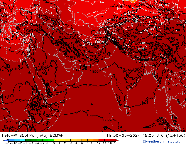 Theta-W 850hPa ECMWF Per 30.05.2024 18 UTC