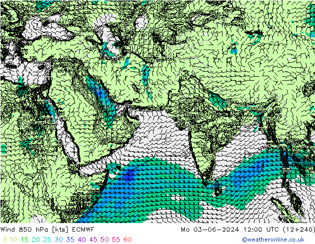 风 850 hPa ECMWF 星期一 03.06.2024 12 UTC